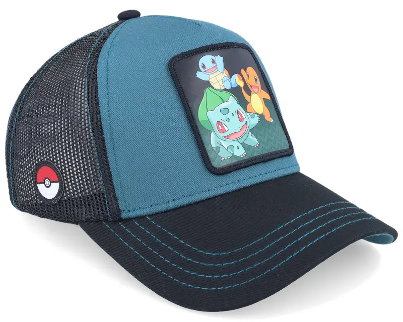 Capslab Kids Pokemon Trio Black/Blue A-Frame Trucker online
