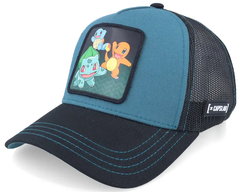 Capslab Kids Pokemon Trio Black/Blue A-Frame Trucker online