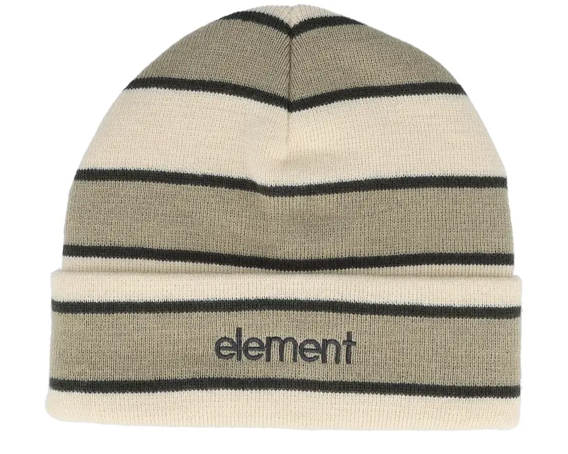 Element Kids Mid Lowcase Beanie Stripe Oat Milk Cuff online
