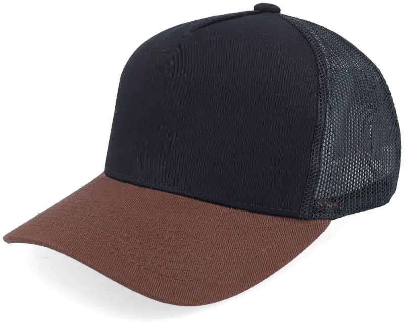 Equip Kids Black/Black/Brown Brim A-frame Trucker online