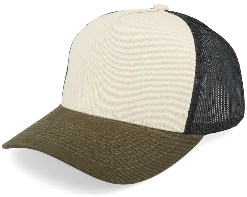 Equip Kids Stone/Black/Olive Brim A-frame Trucker online