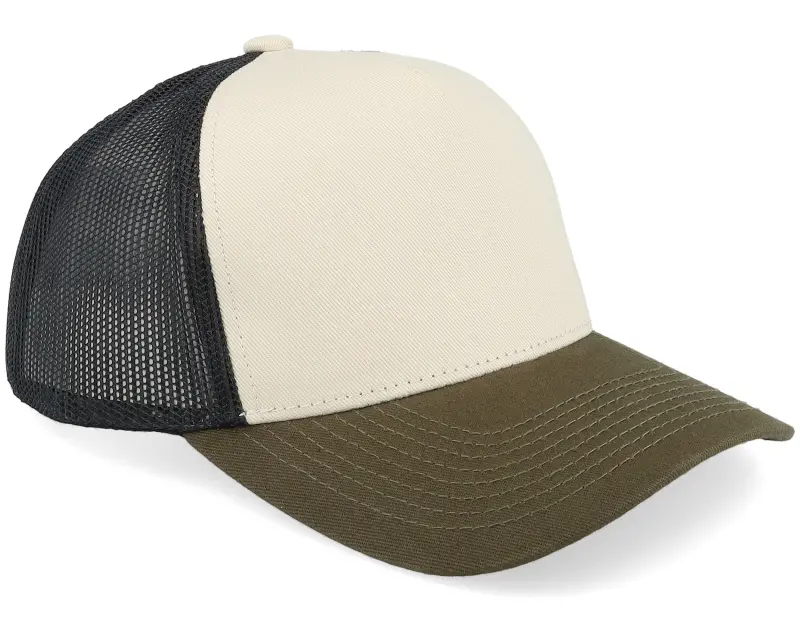 Equip Kids Stone/Black/Olive Brim A-frame Trucker online