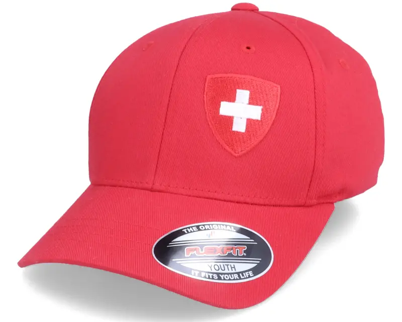 Forza Kids Switzerland Flag Shield Red Flexfit online