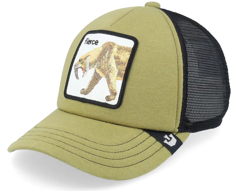 Goorin Bros. Kids Cat Teefs Extinct Olive/Black A-Frame Trucker online