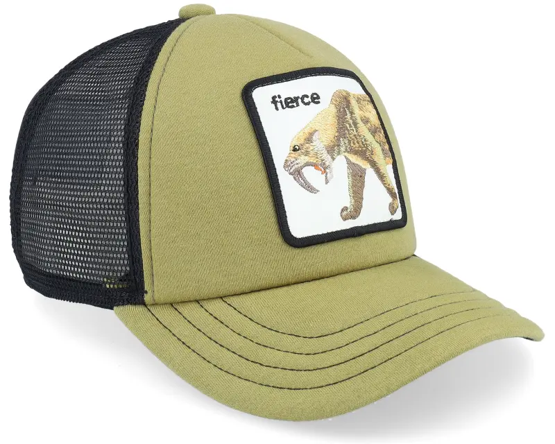 Goorin Bros. Kids Cat Teefs Extinct Olive/Black A-Frame Trucker online