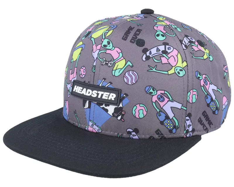 Headster Kids Alien Invasion Charcoal/Black Snapback online