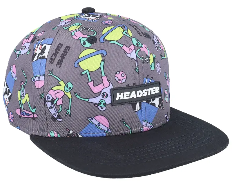 Headster Kids Alien Invasion Charcoal/Black Snapback online