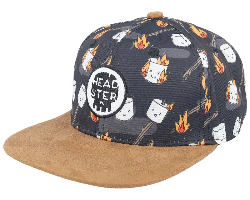 Headster Kids Roasted By La Charbonne Print Black/Brown Snapback online