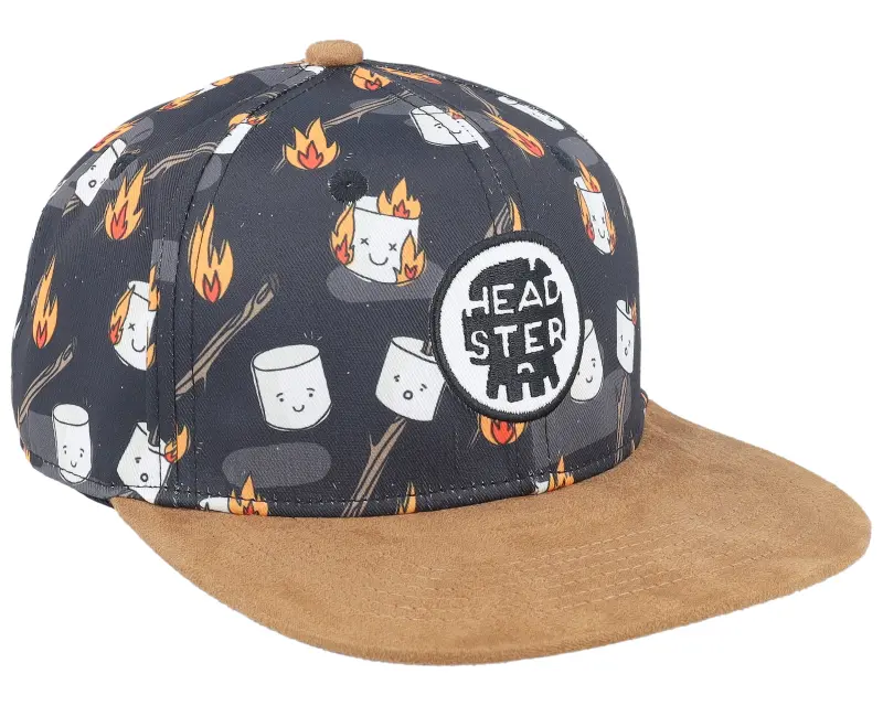 Headster Kids Roasted By La Charbonne Print Black/Brown Snapback online