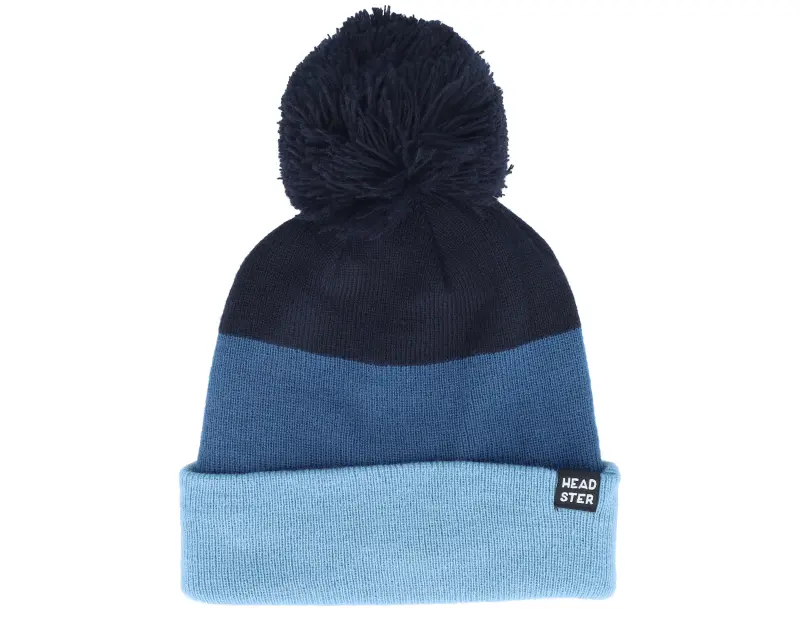Headster Kids Tricolor True Indigo Toque & Fleece Pom online