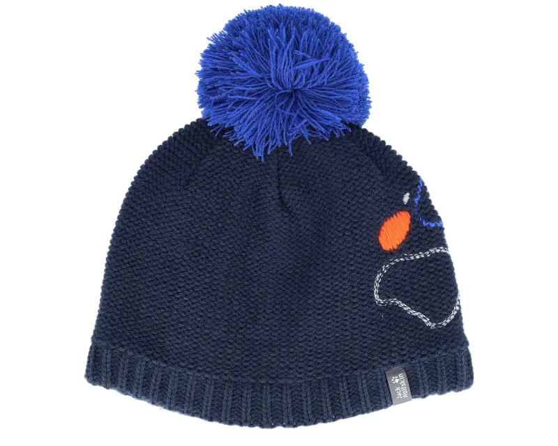 Jack Wolfskin Kids Paw Knit 1 Cap Night Blue Pom online