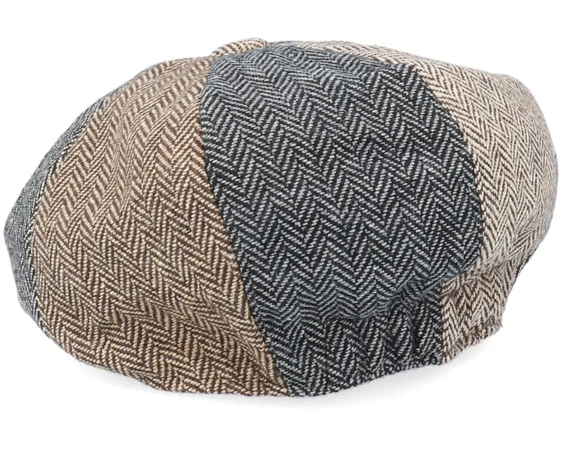Jaxon & James Kids Herringbone Infant Patch Newsboy Beige/Black/Brown Flat Cap online