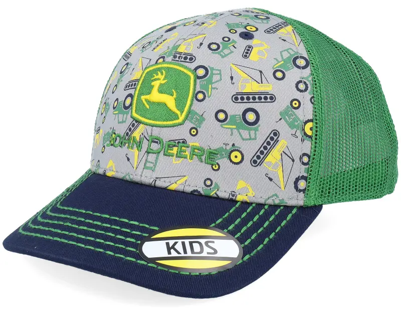 John Deere Kids All Over Print Cap Tm Embro Grey/Navy/Green Trucker online