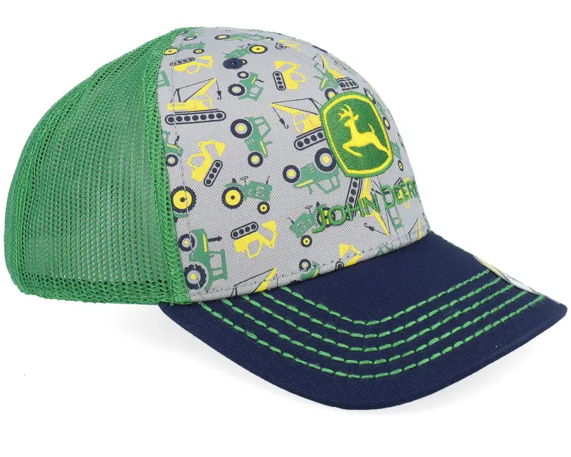 John Deere Kids All Over Print Cap Tm Embro Grey/Navy/Green Trucker online