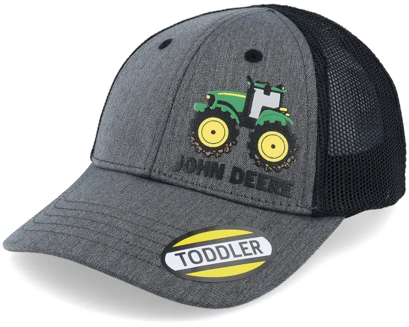 John Deere Kids Toddler 3d Rubber Tractor Print Cap Black/Grey Trucker online