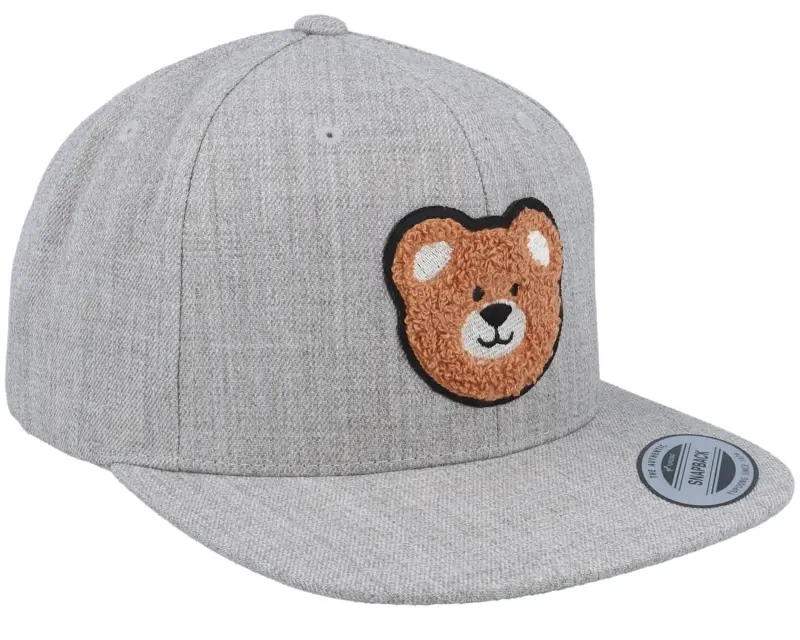 Kiddo Cap Bear Chenille Patch Heather Grey Snapback online