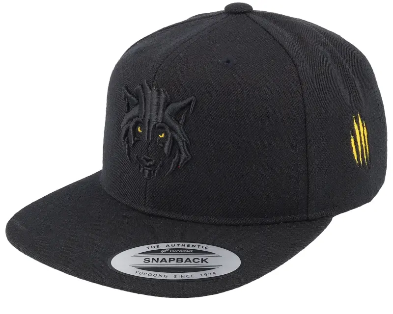 Kiddo Cap Kids 3d Black/Yellow Wolf Black Snapback online