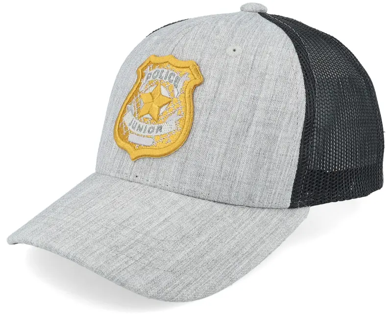 Kiddo Cap Kids 3d Police Badge Junior Heather Grey/Black Trucker online