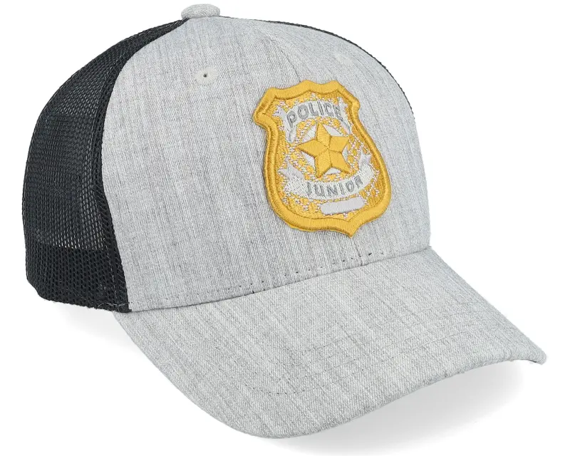 Kiddo Cap Kids 3d Police Badge Junior Heather Grey/Black Trucker online