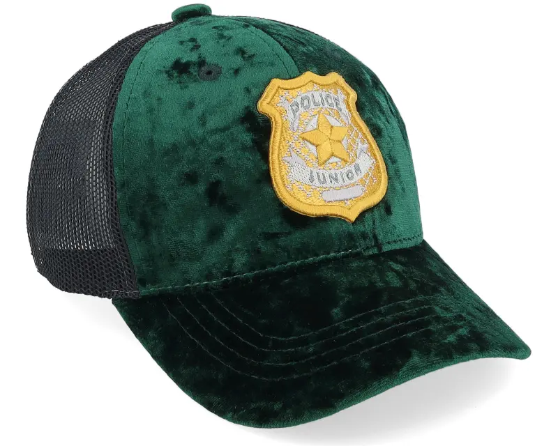 Kiddo Cap Kids 3d Police Badge Junior Velvet Green/Black Trucker online