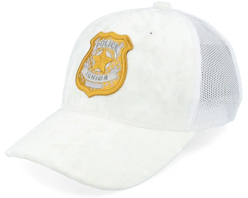 Kiddo Cap Kids 3d Police Badge Junior Velvet White Trucker online