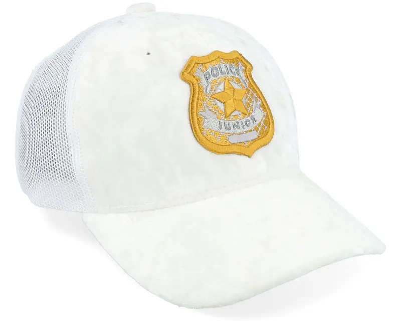 Kiddo Cap Kids 3d Police Badge Junior Velvet White Trucker online