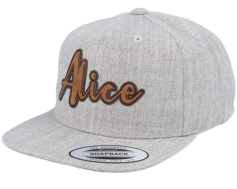 Kiddo Cap Kids Alice Engraved Patch Heather Grey Snapback online