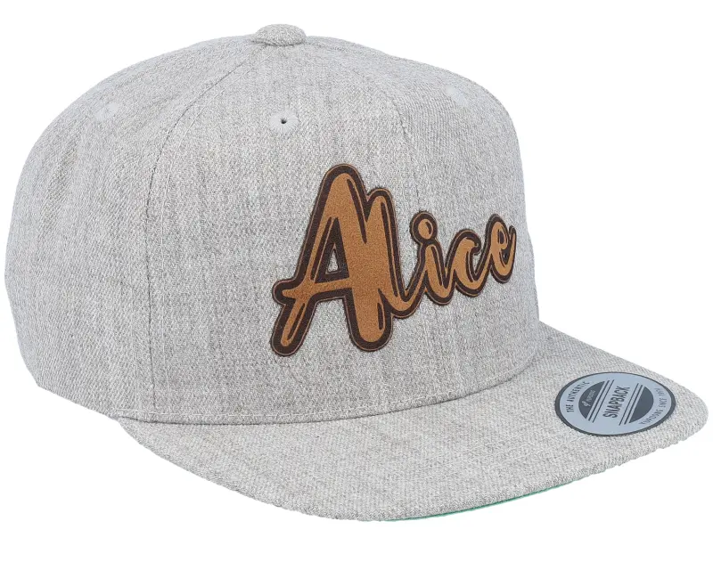 Kiddo Cap Kids Alice Engraved Patch Heather Grey Snapback online