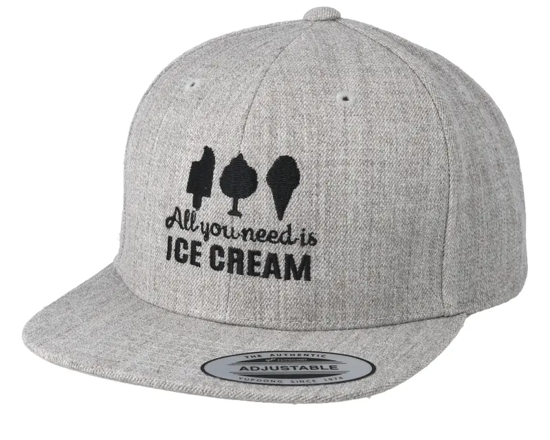 Kiddo Cap Kids All You Need Is Ice Cream Heather Grey Snapback online