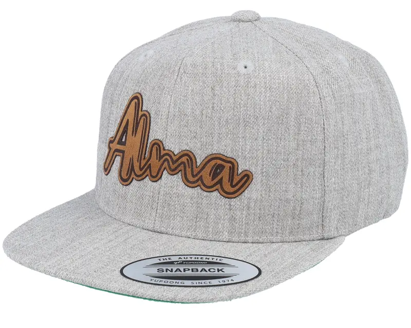Kiddo Cap Kids Alma Engraved Patch Heather Grey Snapback online