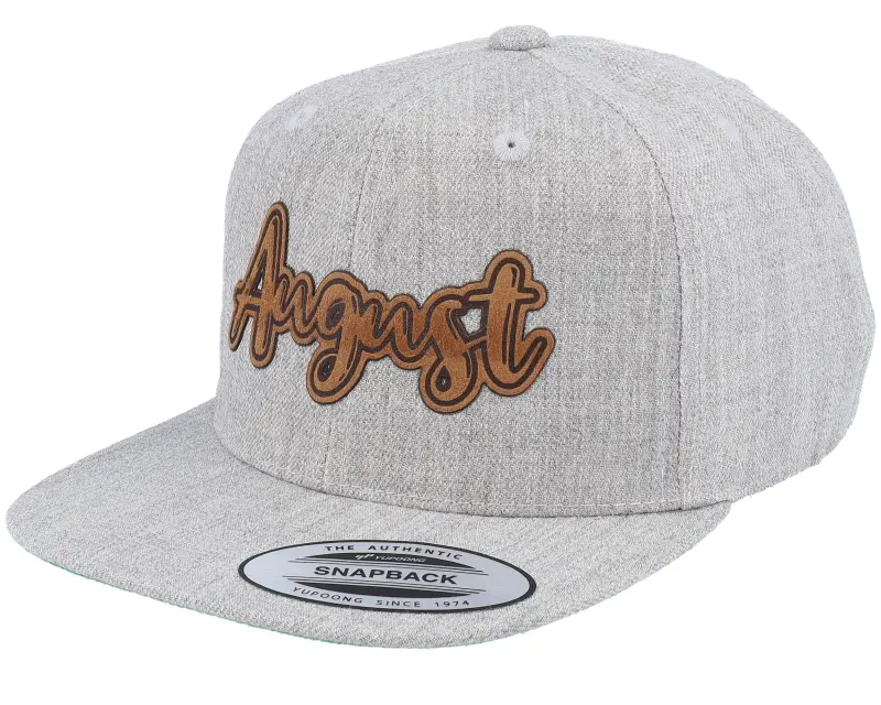 Kiddo Cap Kids August Engraved Patch Heather Grey Snapback online