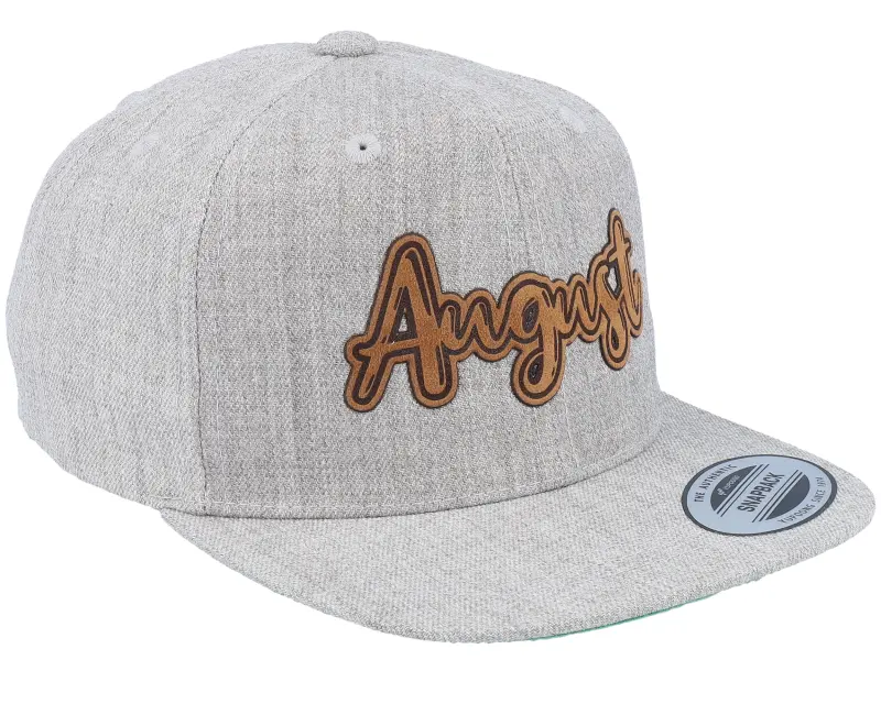 Kiddo Cap Kids August Engraved Patch Heather Grey Snapback online