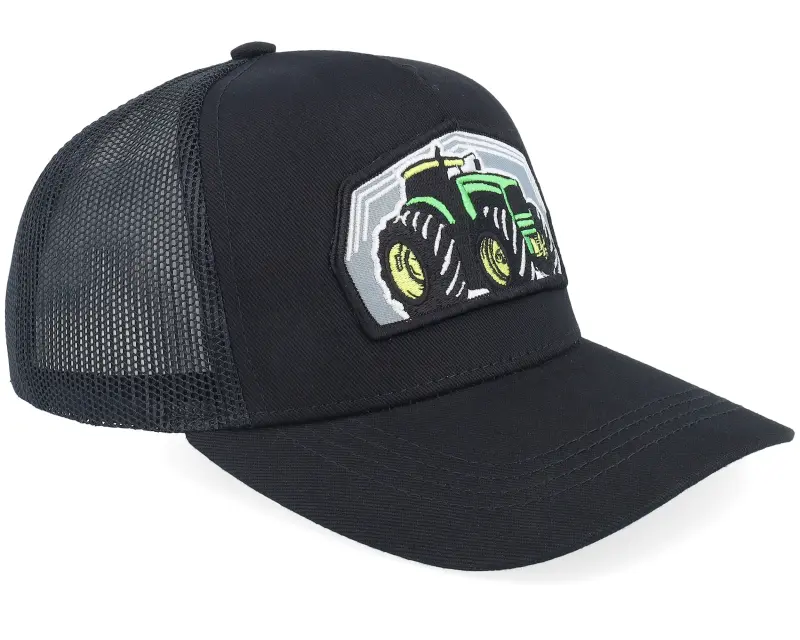 Kiddo Cap Kids Big Tractor Grey Patch Black Trucker online