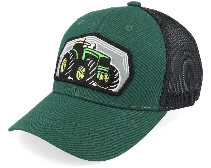 Kiddo Cap Kids Big Tractor Grey Patch Green/Black Trucker online