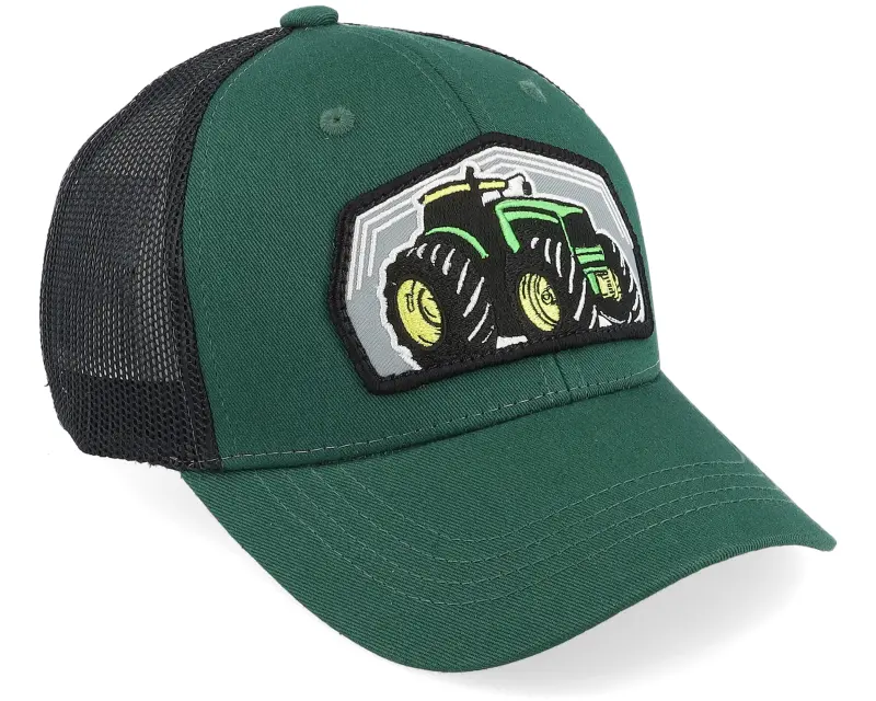 Kiddo Cap Kids Big Tractor Grey Patch Green/Black Trucker online