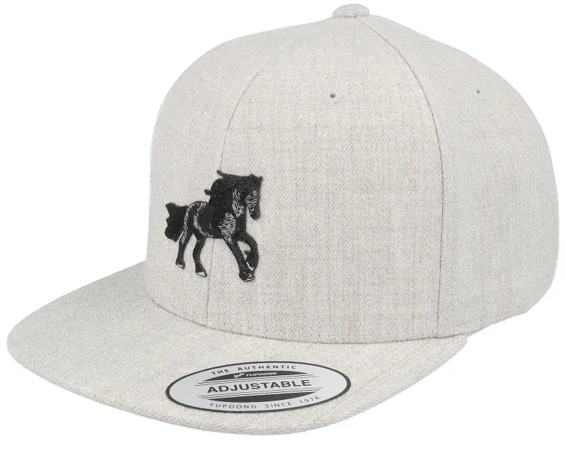 Kiddo Cap Kids Black Horse Heather Grey Snapback online