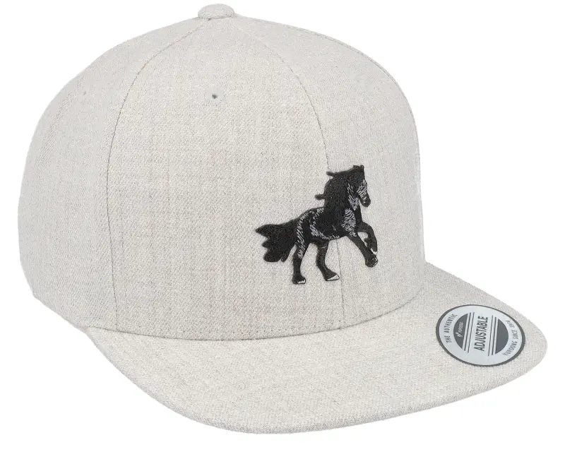 Kiddo Cap Kids Black Horse Heather Grey Snapback online