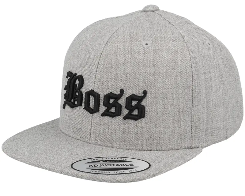 Kiddo Cap Kids Boss Old English 3d Heather Grey Snapback online