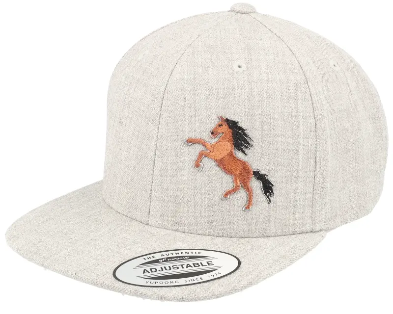 Kiddo Cap Kids Brown Horse Heather Grey Snapback online