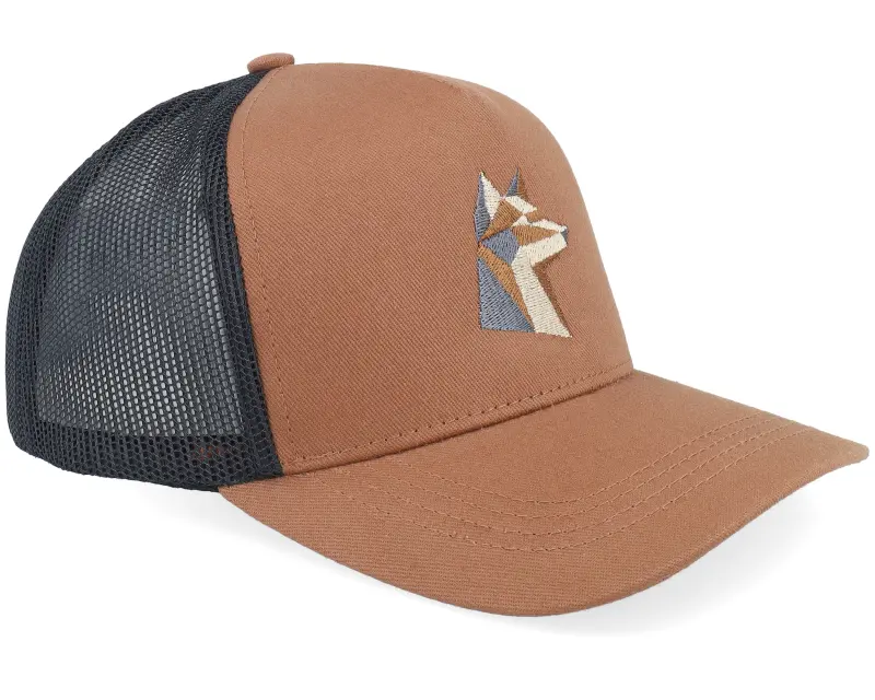 Kiddo Cap Kids Brown Paper Fox Caramel/Black A-frame Trucker online