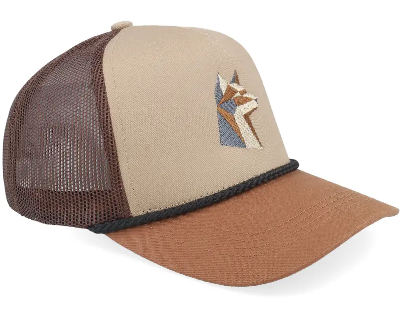 Kiddo Cap Kids Brown Paper Fox Rope Khaki/Brown/Caramel A-Frame Trucker online