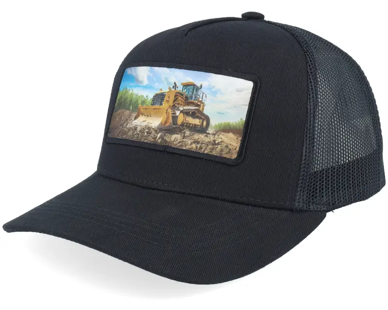 Kiddo Cap Kids Bulldozer Patch Black Trucker online