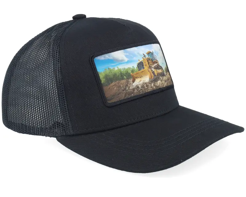 Kiddo Cap Kids Bulldozer Patch Black Trucker online