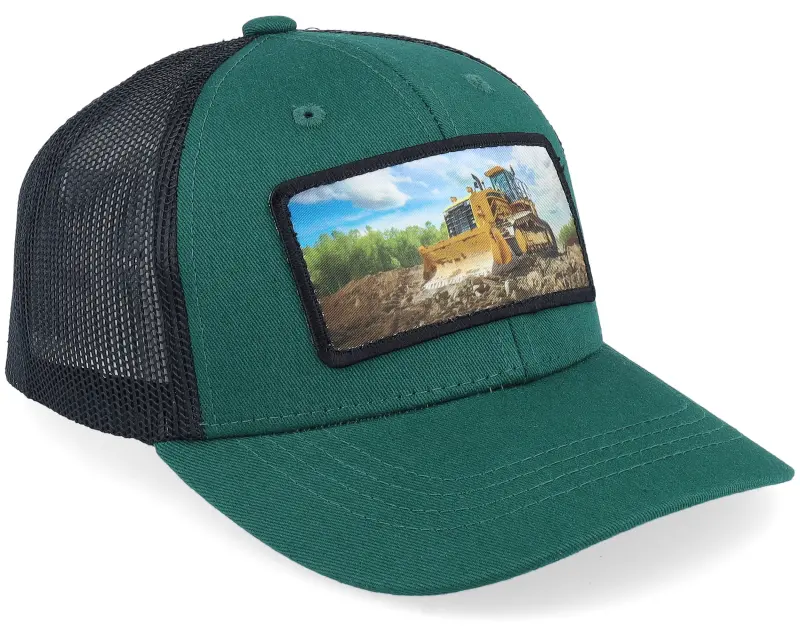 Kiddo Cap Kids Bulldozer Patch Green/Black Trucker online