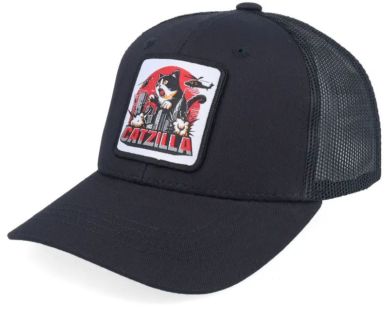 Kiddo Cap Kids Catzilla Patch Black Trucker online