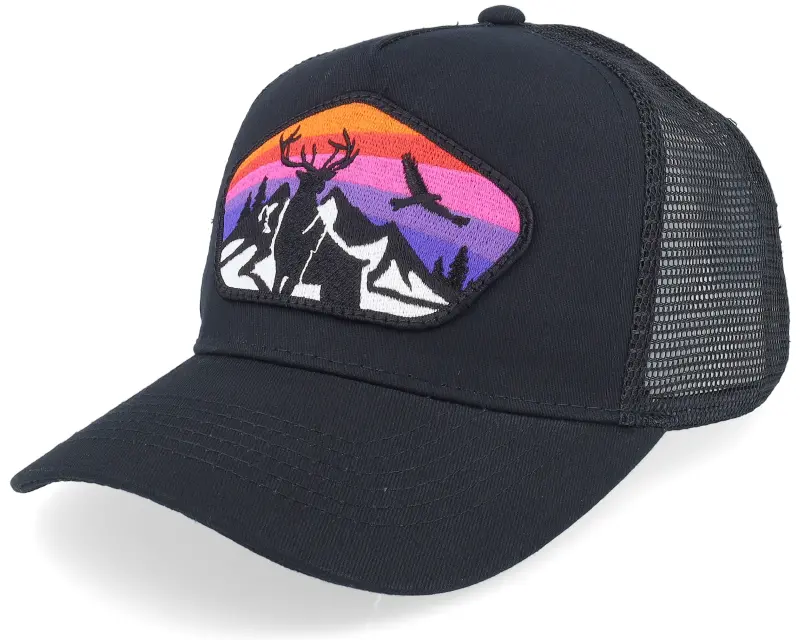 Kiddo Cap Kids Colorful Deer Big Patch Black Trucker online
