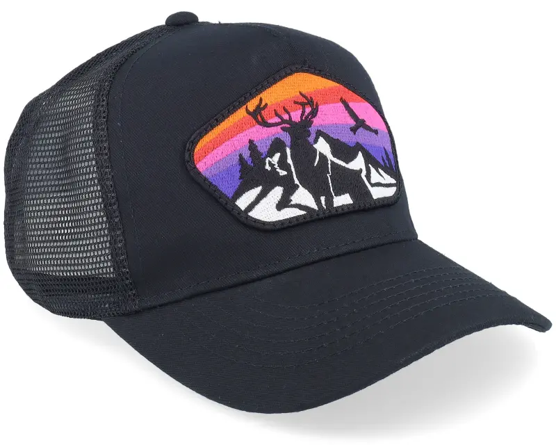 Kiddo Cap Kids Colorful Deer Big Patch Black Trucker online