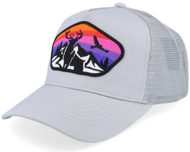 Kiddo Cap Kids Colorful Deer Big Patch Light Grey Trucker online