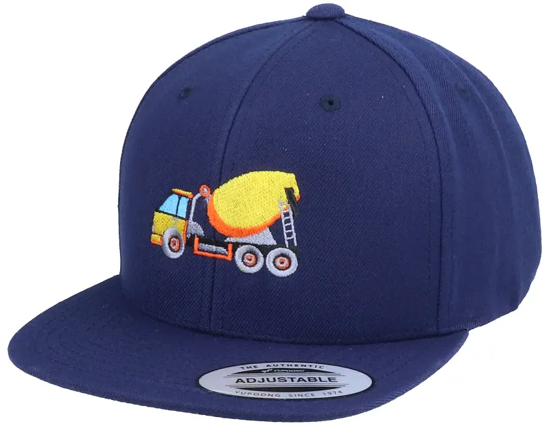 Kiddo Cap Kids Concrete Mixer Truck Navy Snapback online