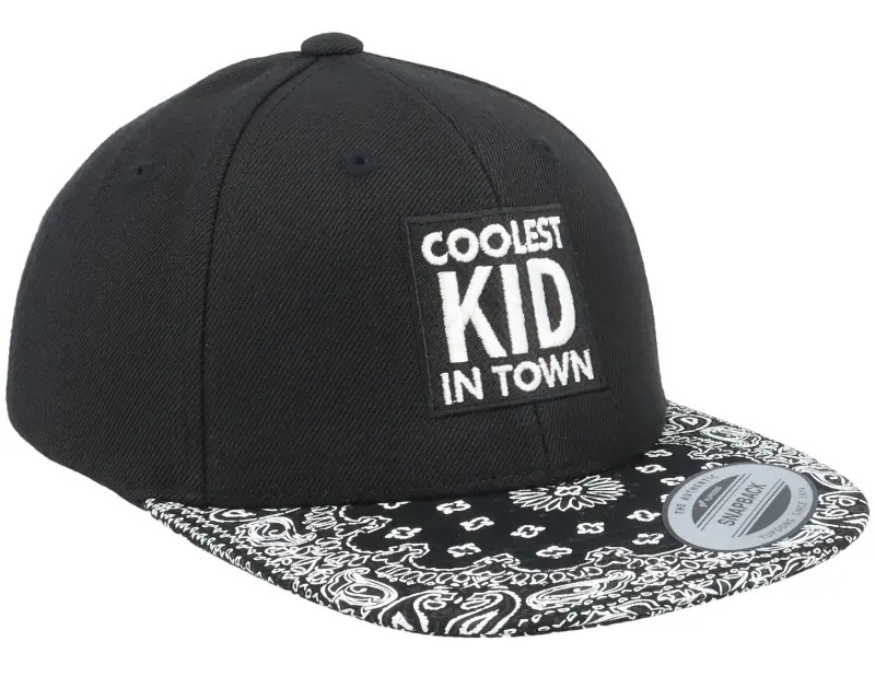 Kiddo Cap Kids Coolest Kid In Town Black/Paisley Snapback online